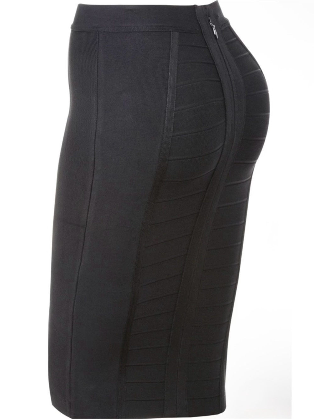 HOUSE OF CB SORCHA Black Knee Length Pencil Skirt - Picture 2 of 8